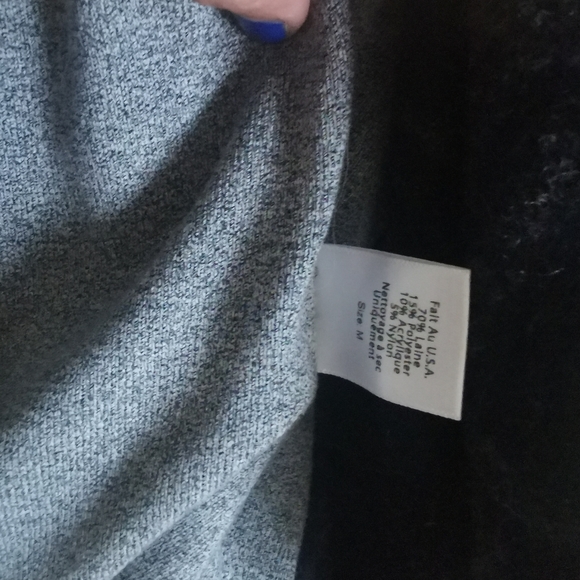 Ever Gray and Black Cropped Wool Coat Size M - Picture 6 of 7